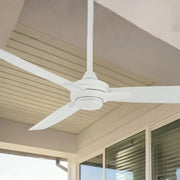 Rudolph Wet 60" White Outdoor Ceiling Fan with Remote