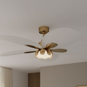 Minka Aire Saltcress 60'' Smart Ceiling Fan with LED Light DC Motor Legacy Brass