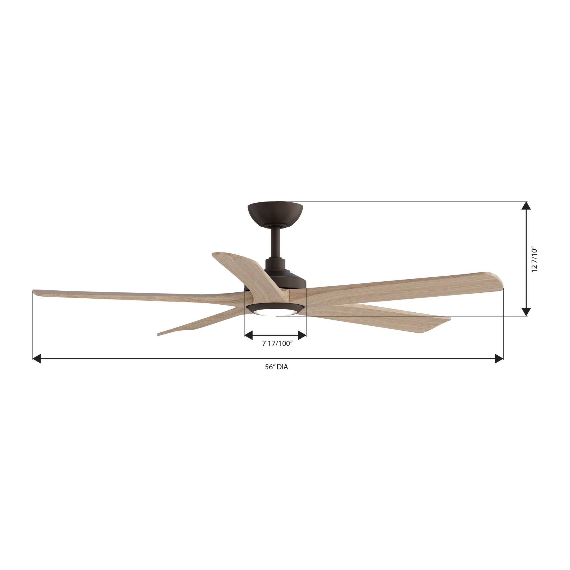 Minka Aire Seressa 56'' Smart Ceiling Fan with LED Light DC Motor Dark Bronze