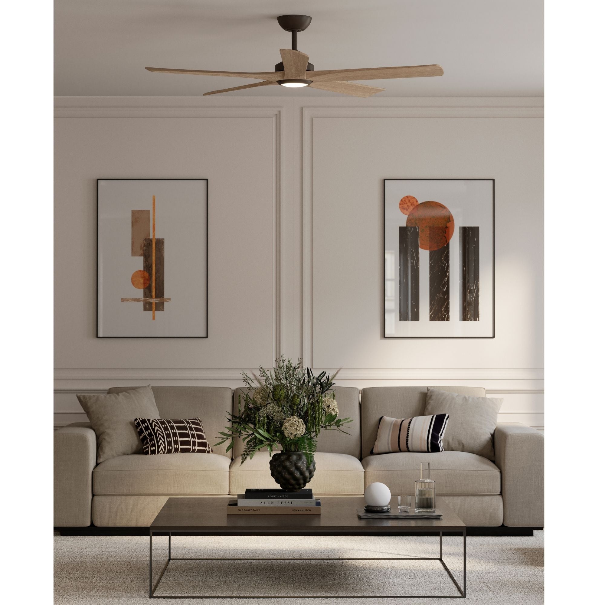 Minka Aire Seressa 56'' Smart Ceiling Fan with LED Light DC Motor Dark Bronze