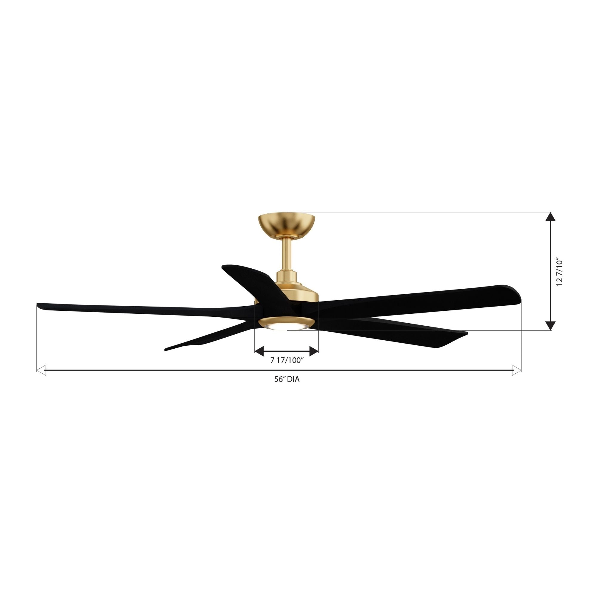 Minka Aire Seressa 56'' Smart Ceiling Fan with LED Light DC Motor Heritage Brass