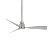 Simple 44" Nickel Wet Rated Ceiling Fan with Remote