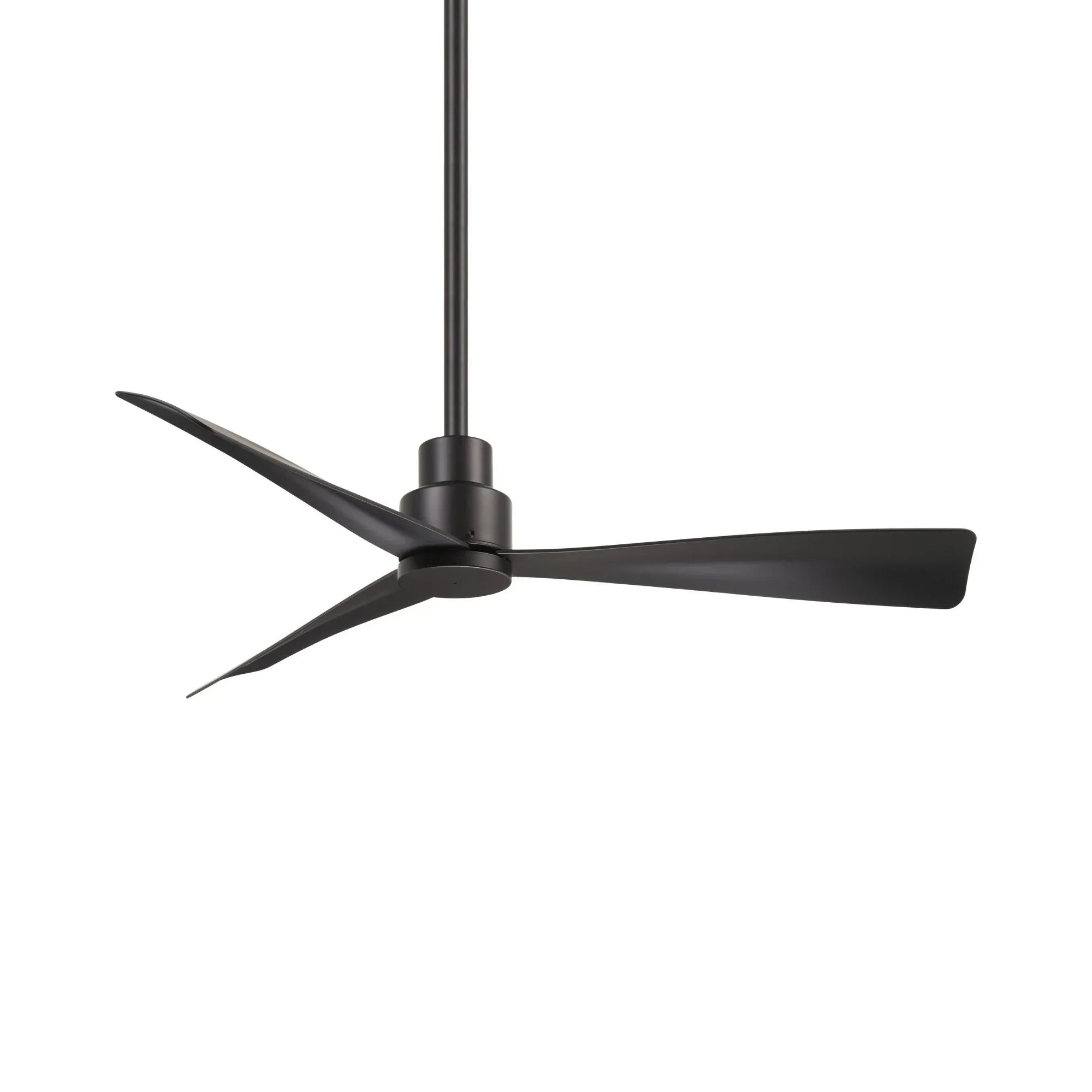 Simple 44" Black Coal Wet Rated Ceiling Fan with Remote