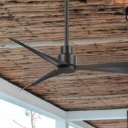 Simple 44" Black Coal Wet Rated Ceiling Fan with Remote