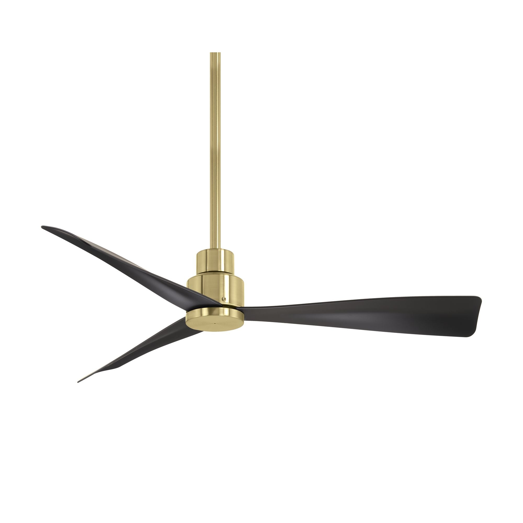 Simple 44" Brass & Black Coal Wet Rated Ceiling Fan with Remote - Bees Lighting