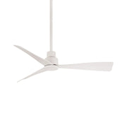Simple 44" White Wet Rated Ceiling Fan with Remote