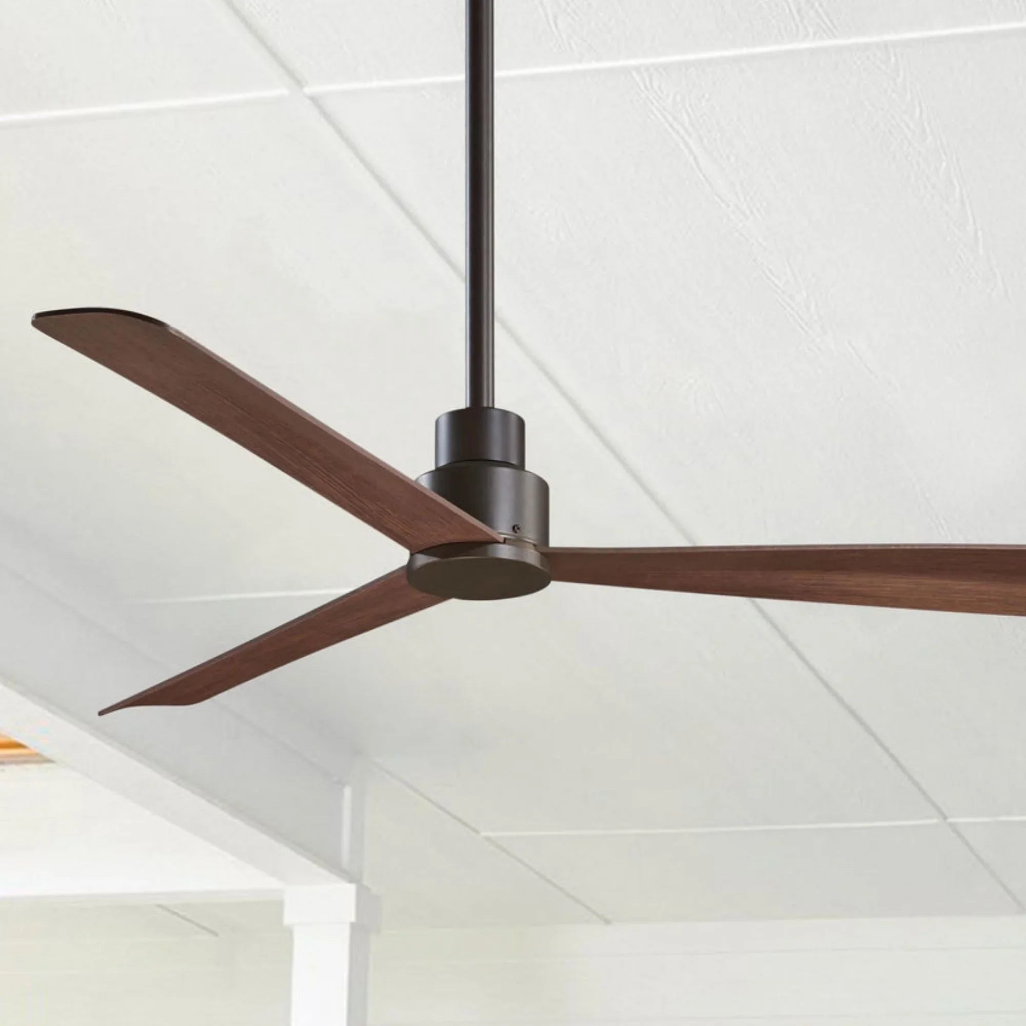 Simple 52" Bronze Wet Rated Ceiling Fan with Remote