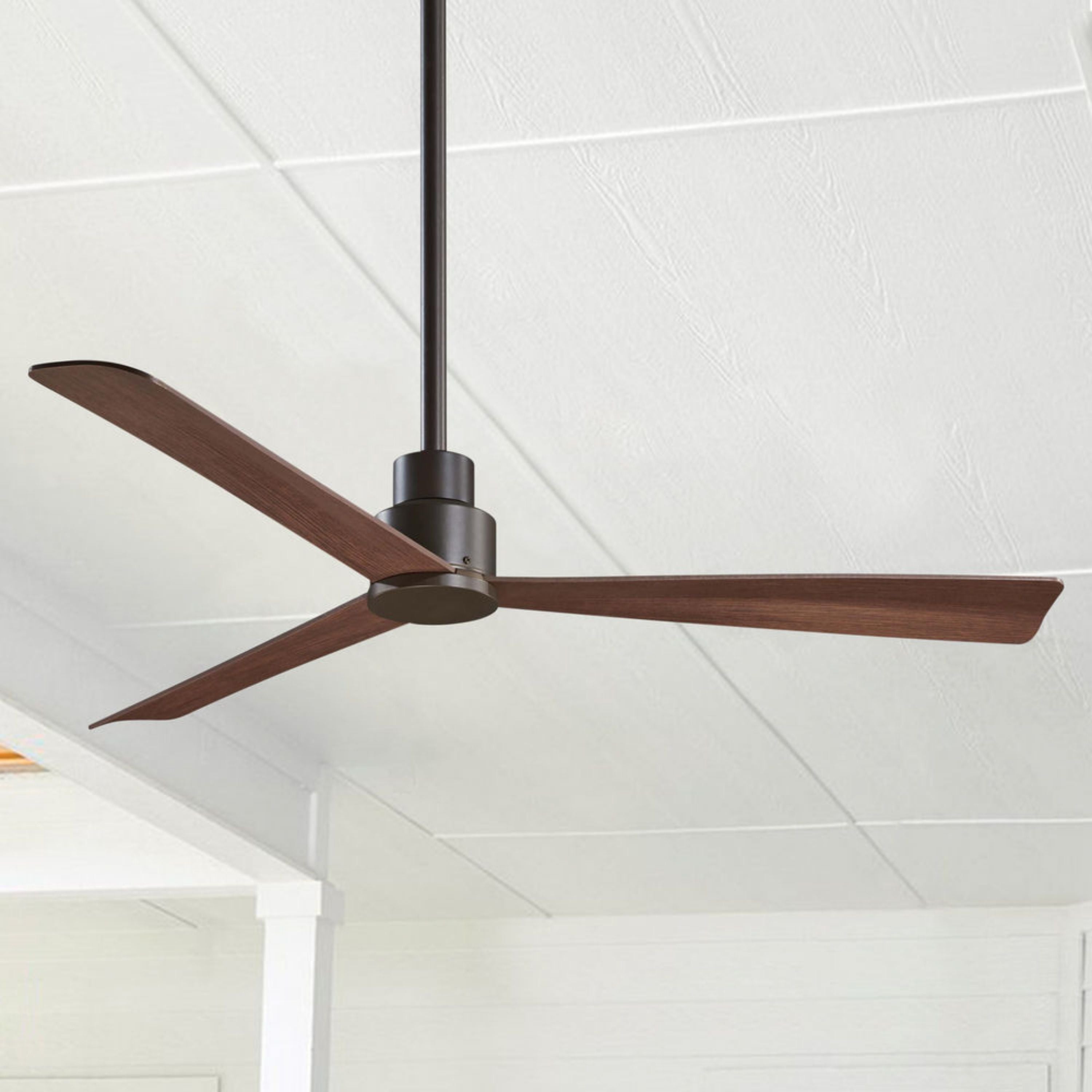 Simple 52" Bronze Wet Rated Ceiling Fan with Remote