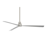 Simple XL 65" Nickel Wet Rated Ceiling Fan with Remote - Bees Lighting