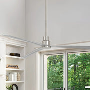 Simple XL 65" Nickel Wet Rated Ceiling Fan with Remote