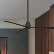Simple XL 65" Black Coal Wet Rated Ceiling Fan with Remote