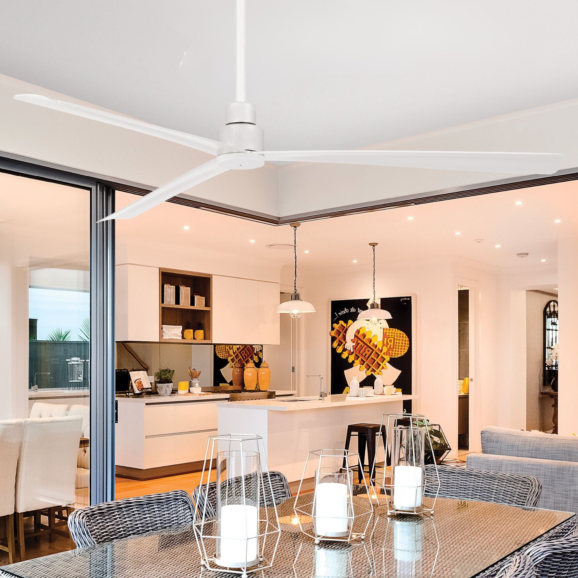 Simple XL 65" Wet Rated Ceiling Fan - Bees Lighting