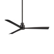 Simple 52" Black Coal Wet Rated Ceiling Fan with Remote