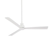 Simple 52" White Wet Rated Ceiling Fan with Remote