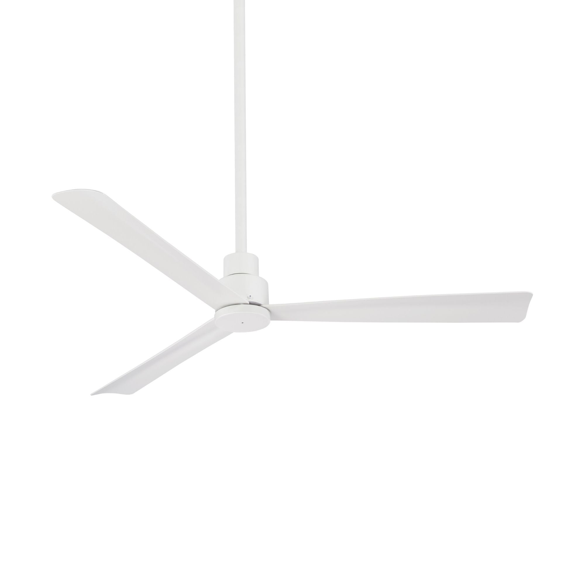 Simple 52" White Wet Rated Ceiling Fan with Remote