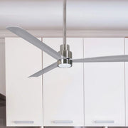 Simple 52" Brushed Nickel Wet LED Ceiling Fan with Remote