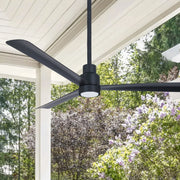 Simple 52" Coal Black LED Ceiling Fan with Remote