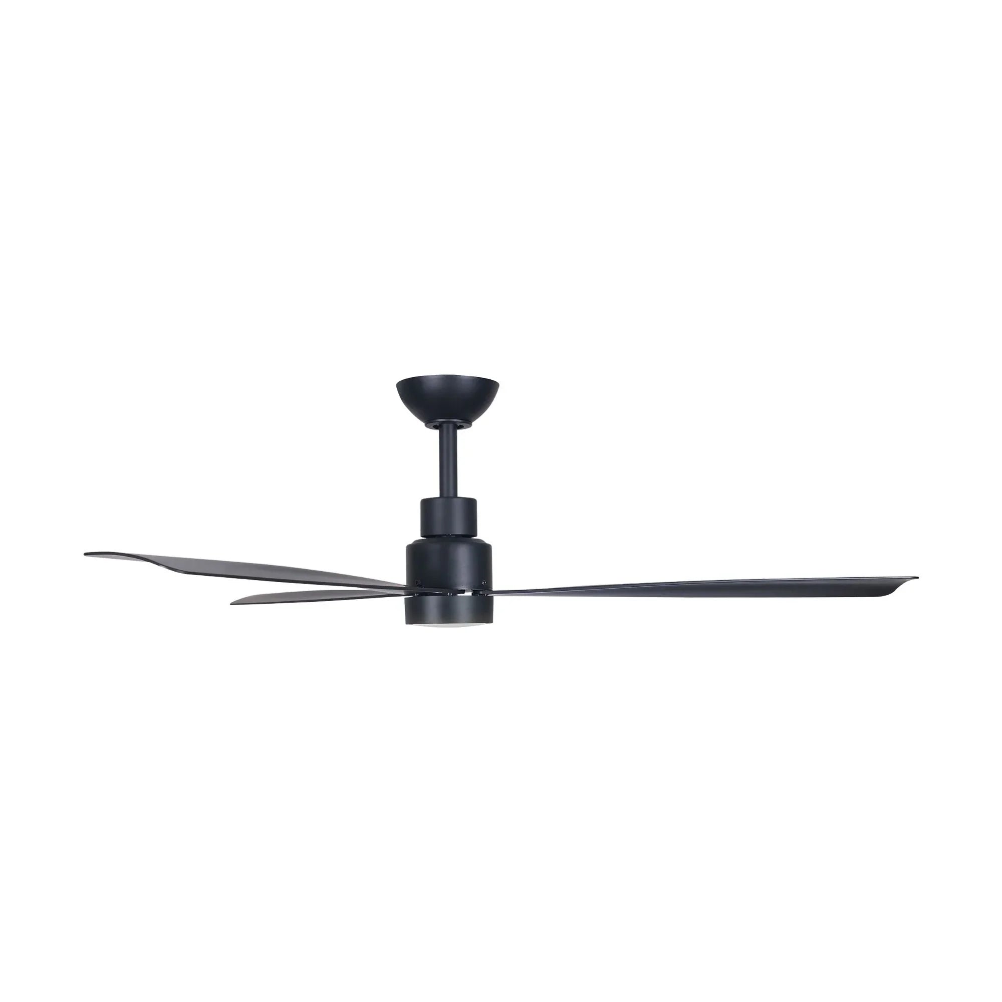 Simple 52" Coal Black LED Ceiling Fan with Remote