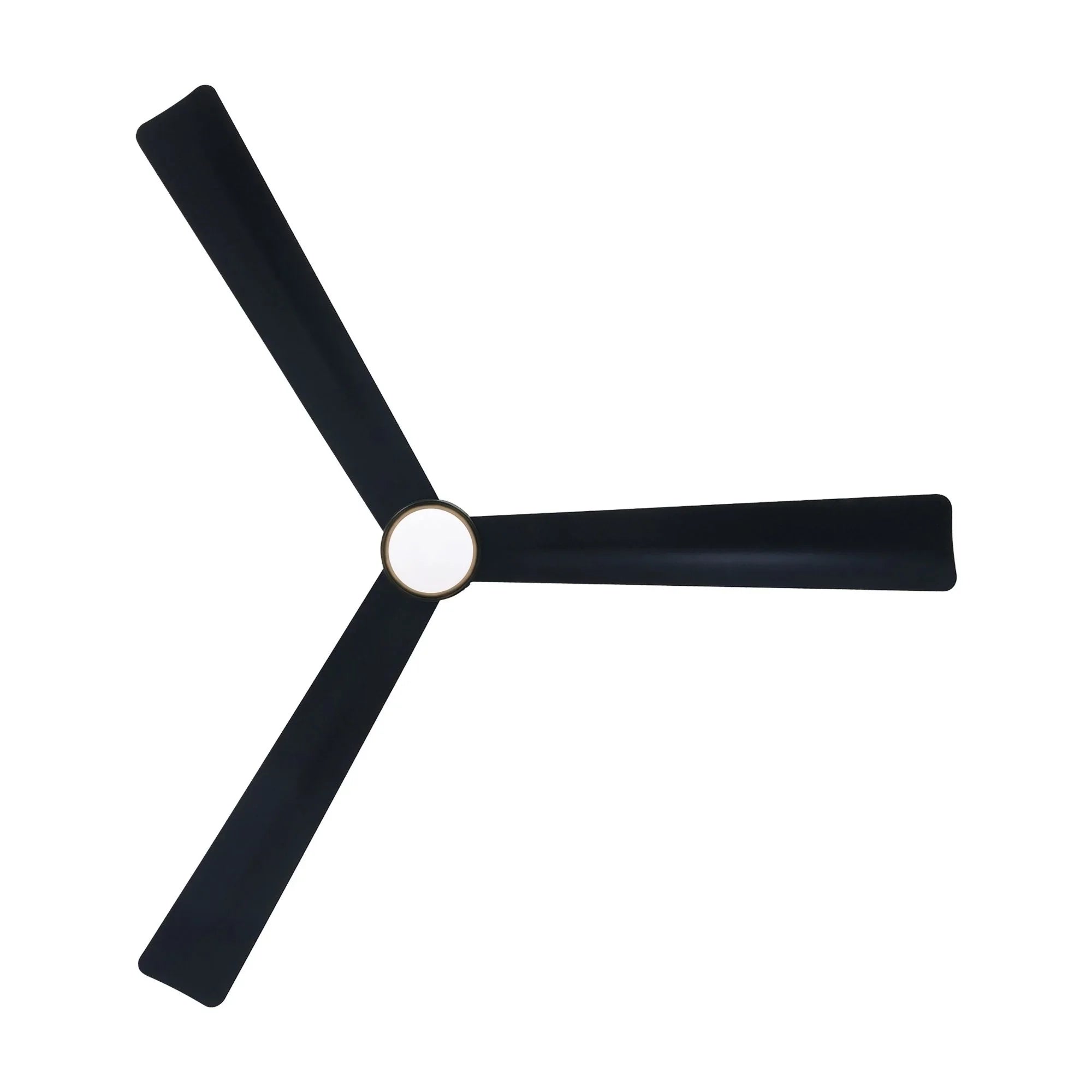Simple 52" Coal Black LED Ceiling Fan with Remote