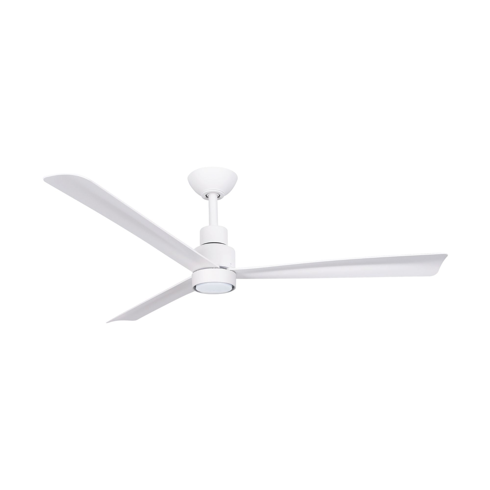 Simple 52" Flat White LED Ceiling Fan with Remote