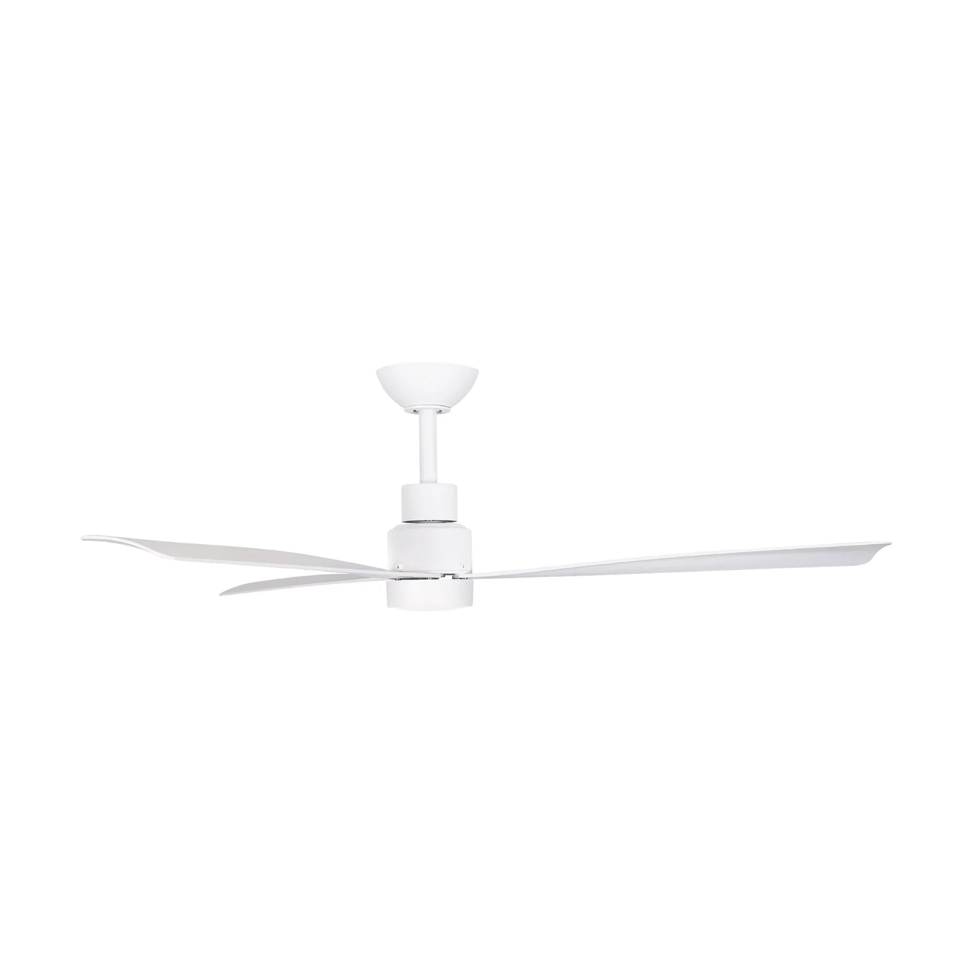 Simple 52" Flat White LED Ceiling Fan with Remote