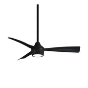 Skinnie LED 44" Black Coal Outdoor Ceiling Fan with Remote - Bees Lighting
