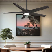 Minka Aire - Skymaster LED 64" Black Coal Indoor Ceiling Fan with Remote | Bees Lighting