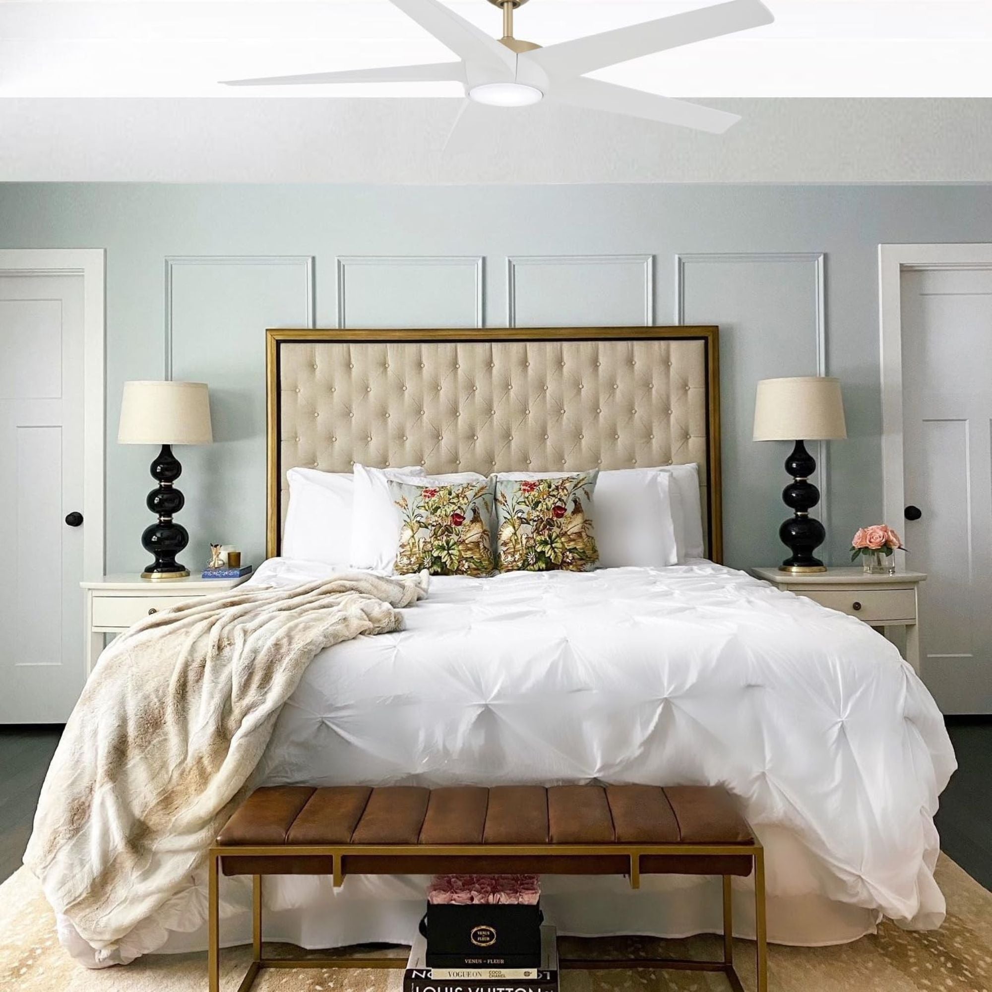 Skymaster LED 64" Brass Indoor Ceiling Fan with Remote