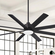 Slipstream LED 65" Large Outdoor Ceiling Fan, Black Coal