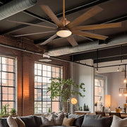 Minka Aire - Slipstream LED 65" Large Outdoor Ceiling Fan, Distressed Koa | Bees Lighting