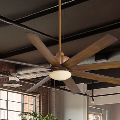 Slipstream LED 65" Large Outdoor Ceiling Fan, Distressed Koa