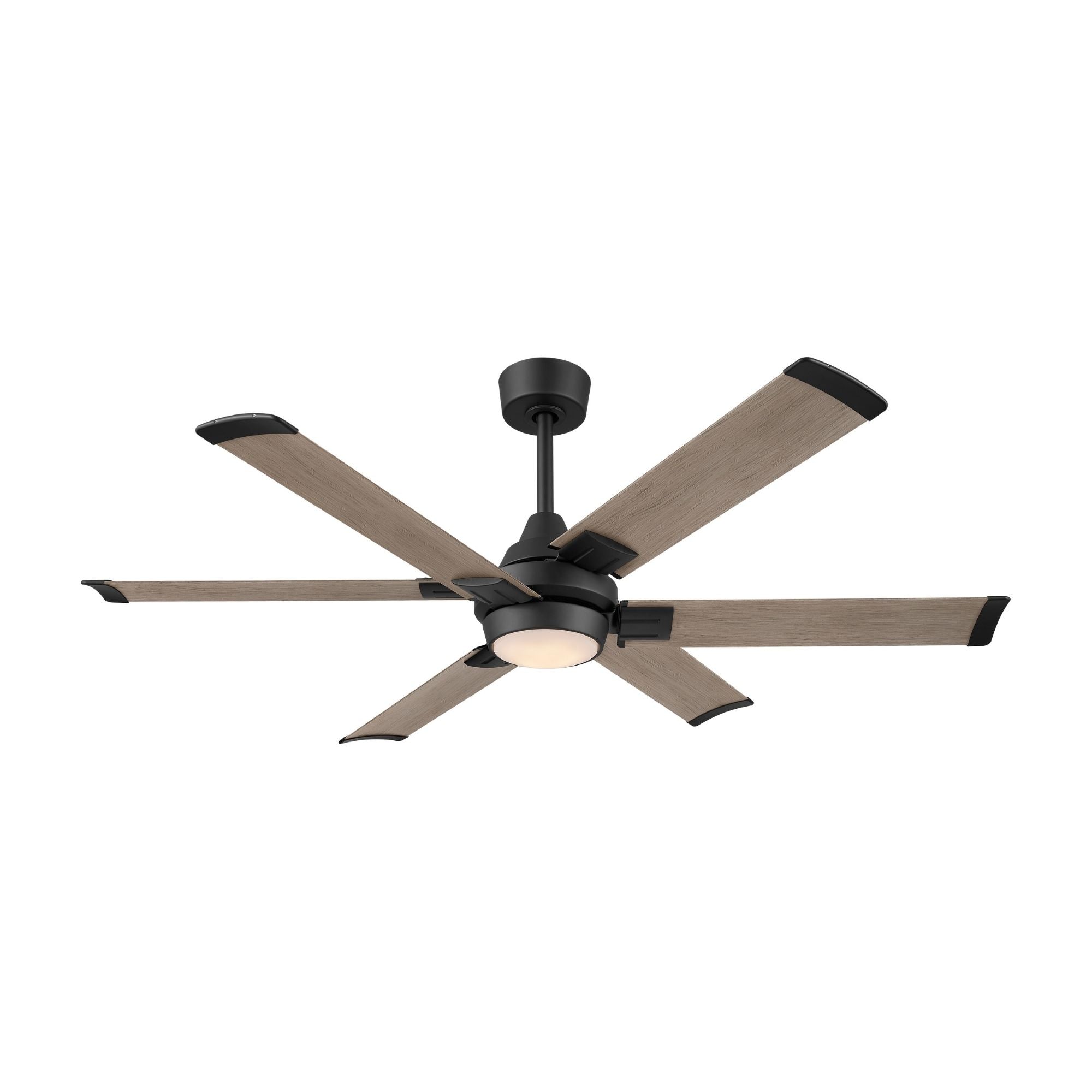 Minka Aire Soarin 56'' Smart Ceiling Fan with LED Light DC Motor Coal Black/Aged Oak