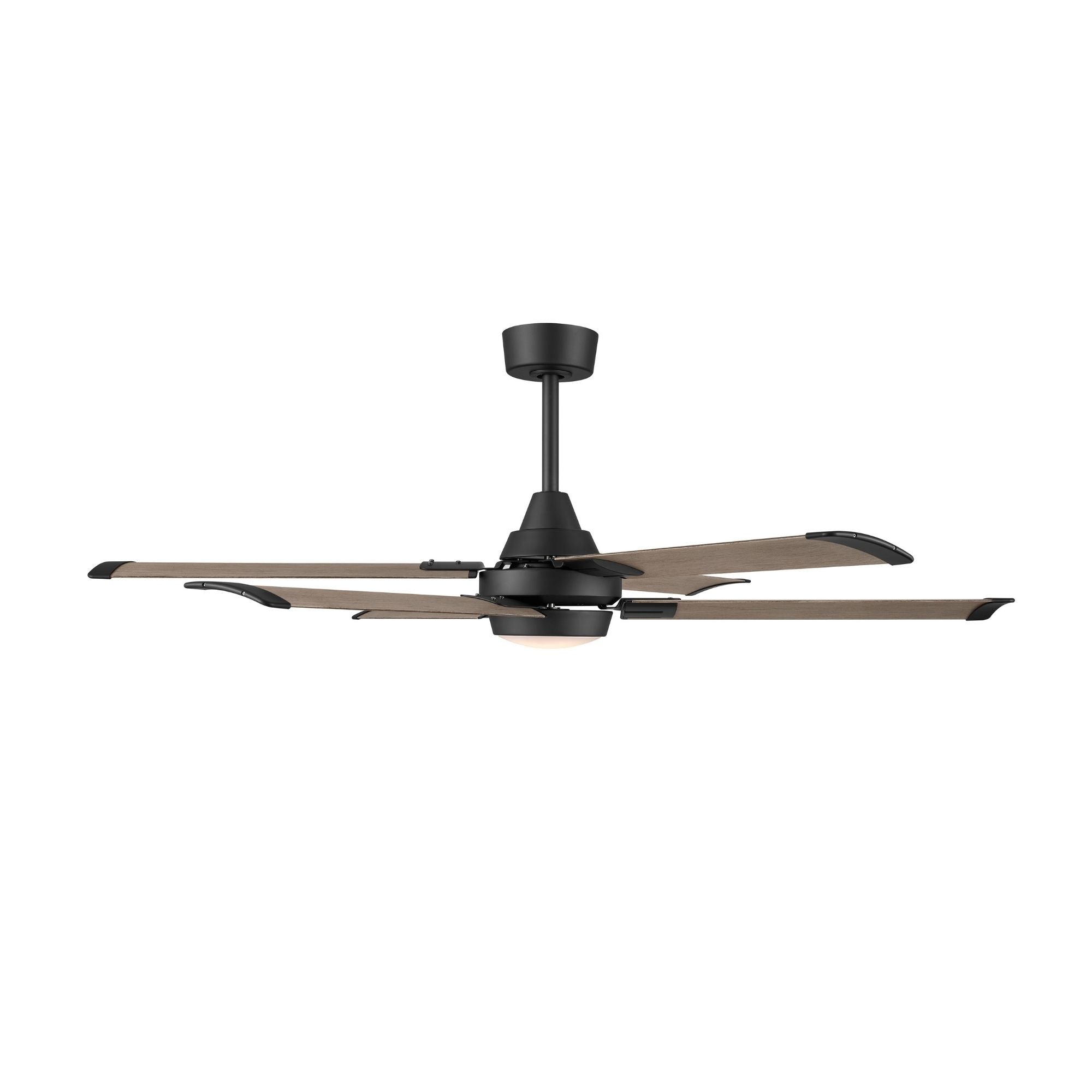 Minka Aire Soarin 56'' Smart Ceiling Fan with LED Light DC Motor Coal Black/Aged Oak