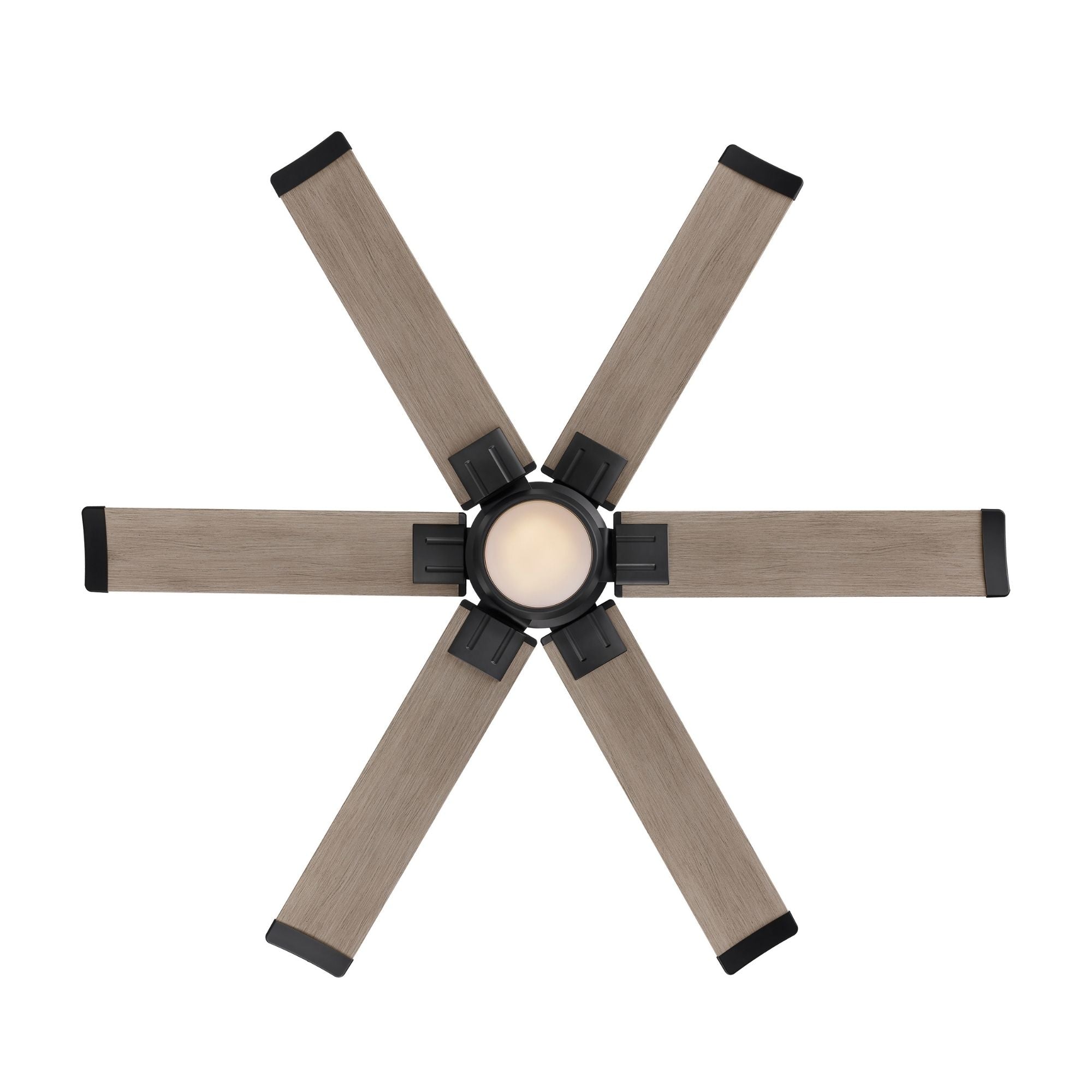 Minka Aire Soarin 56'' Smart Ceiling Fan with LED Light DC Motor Coal Black/Aged Oak