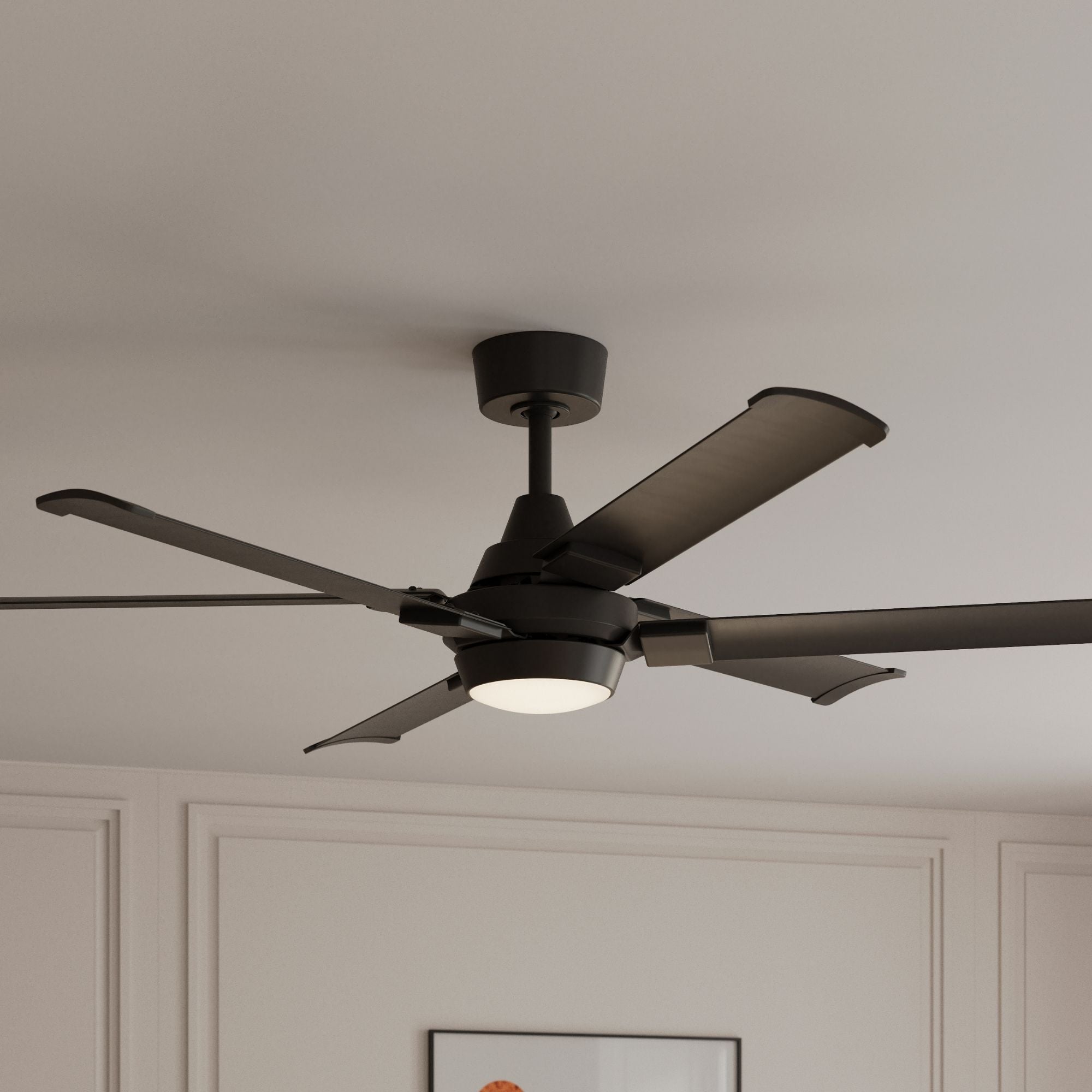 Minka Aire Soarin 56'' Smart Ceiling Fan with LED Light DC Motor Coal Black