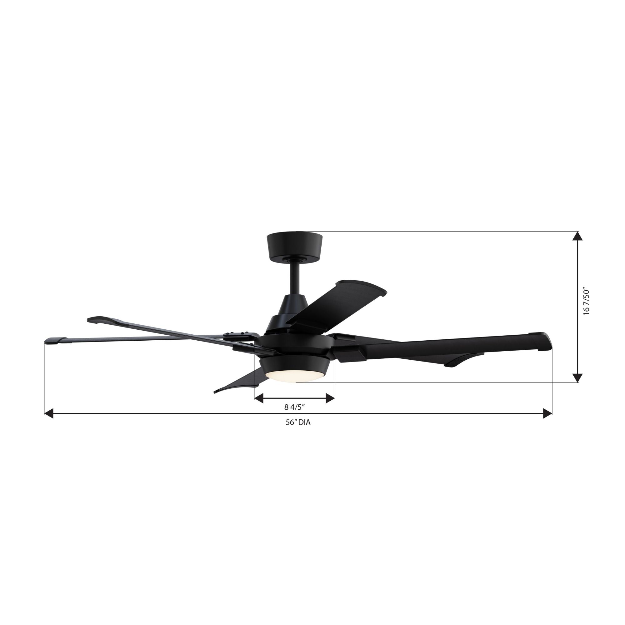 Minka Aire Soarin 56'' Smart Ceiling Fan with LED Light DC Motor Coal Black