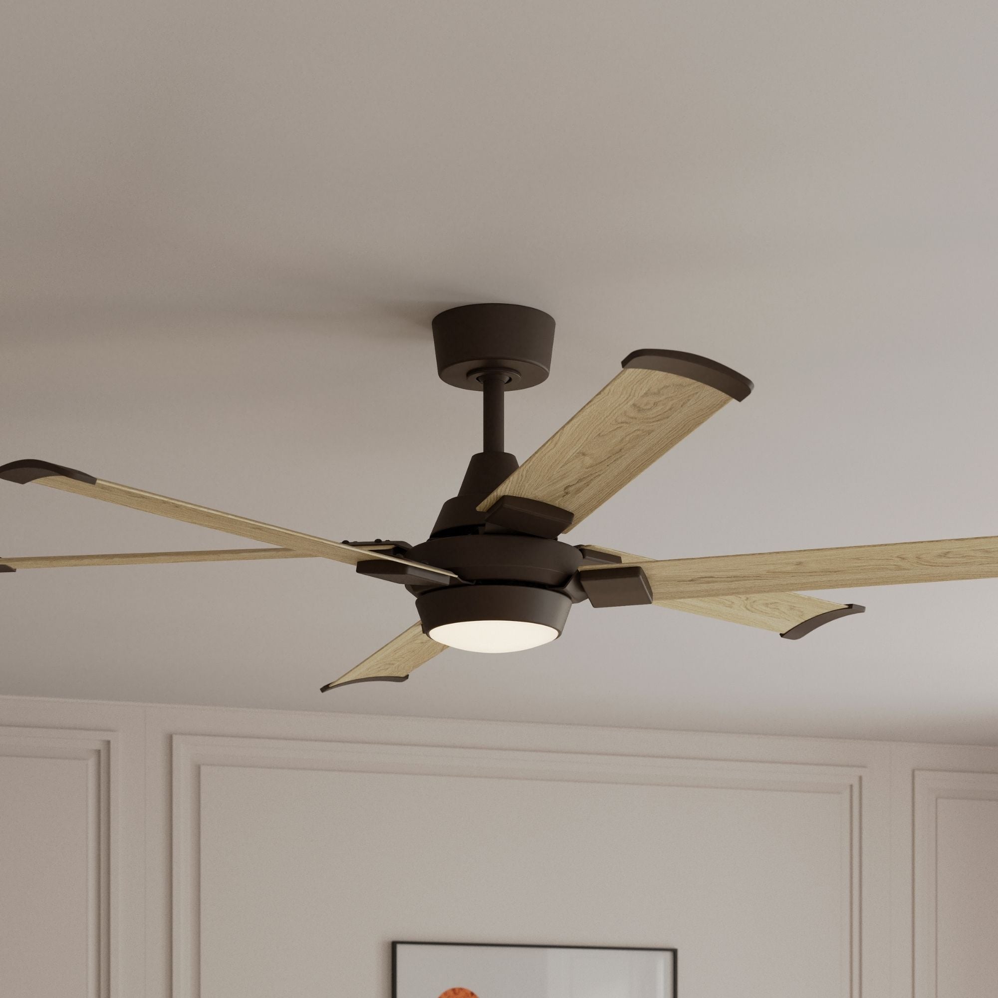 Minka Aire Soarin 56'' Smart Ceiling Fan with LED Light DC Motor Dark Bronze