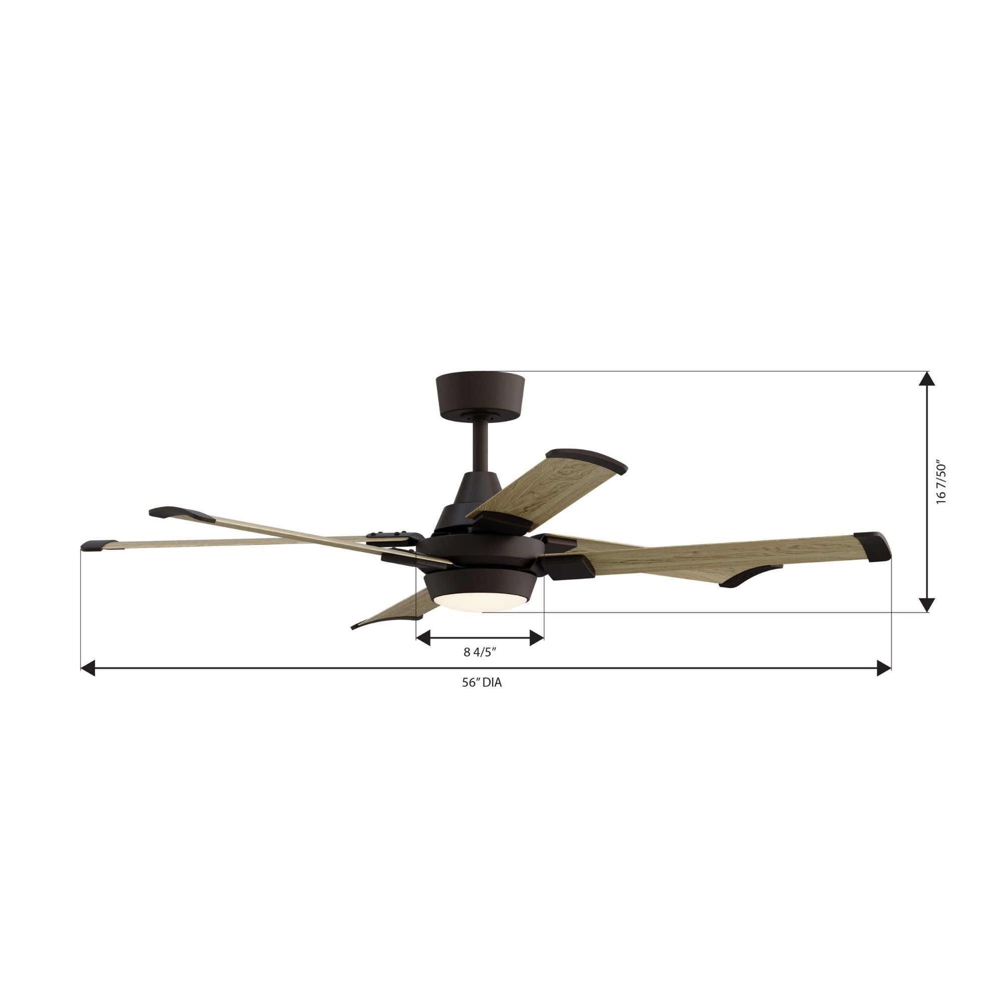 Minka Aire Soarin 56'' Smart Ceiling Fan with LED Light DC Motor Dark Bronze