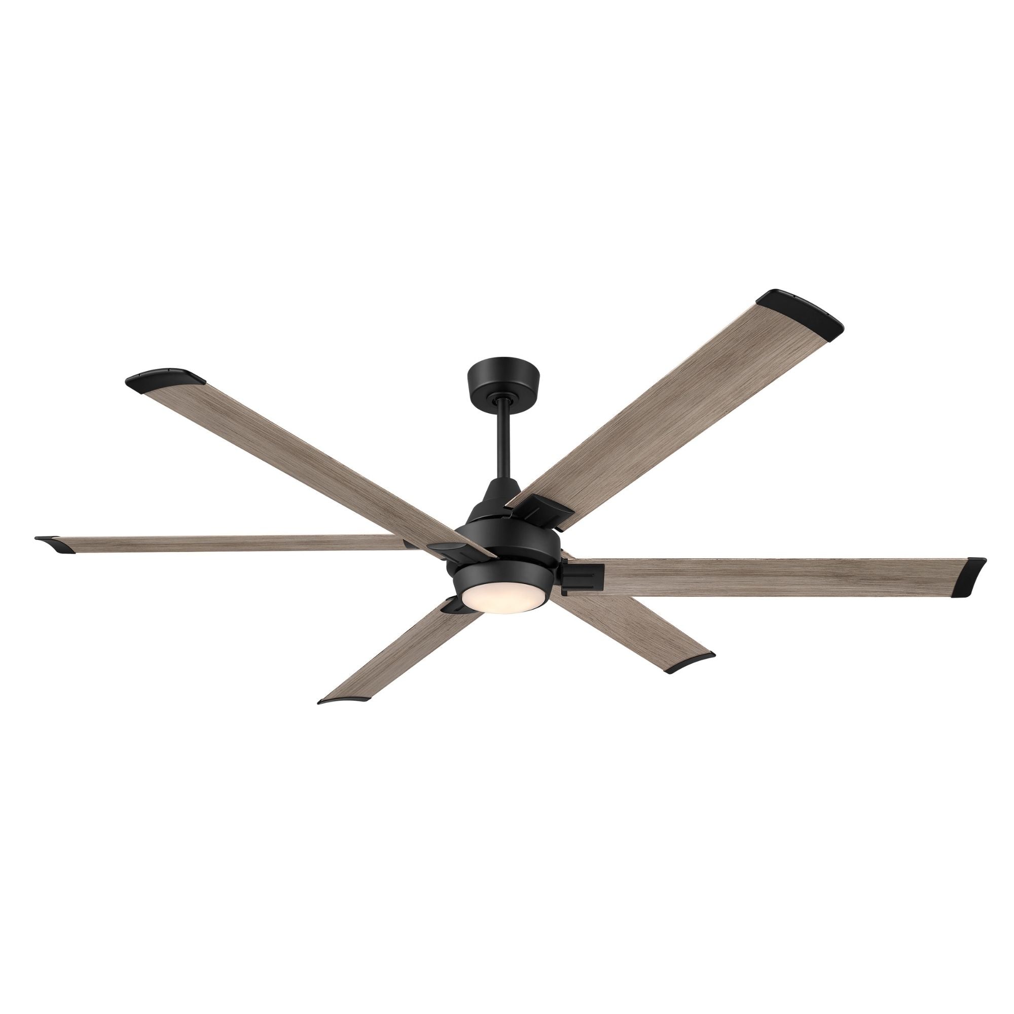 Minka Aire Soarin 72'' Smart Ceiling Fan with LED Light DC Motor Coal Black/Aged Oak