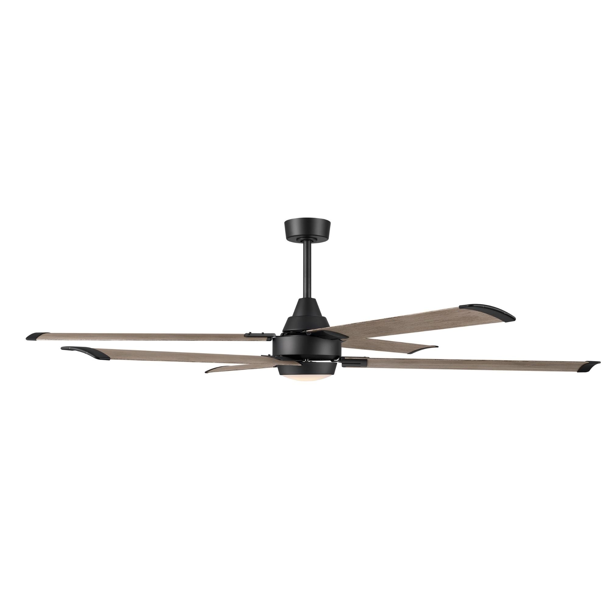 Minka Aire Soarin 72'' Smart Ceiling Fan with LED Light DC Motor Coal Black/Aged Oak