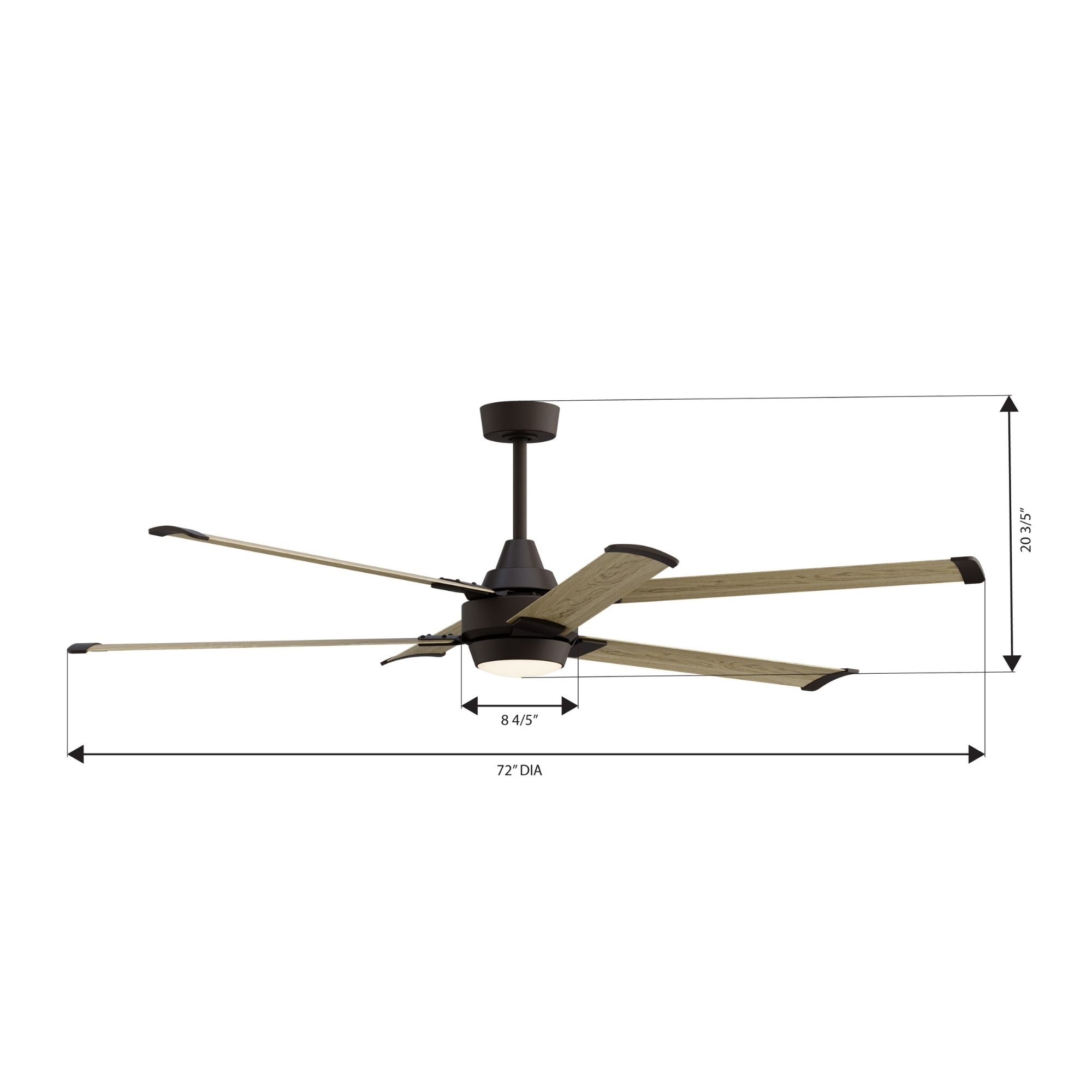Minka Aire Soarin 72'' Smart Ceiling Fan with LED Light DC Motor Dark Bronze