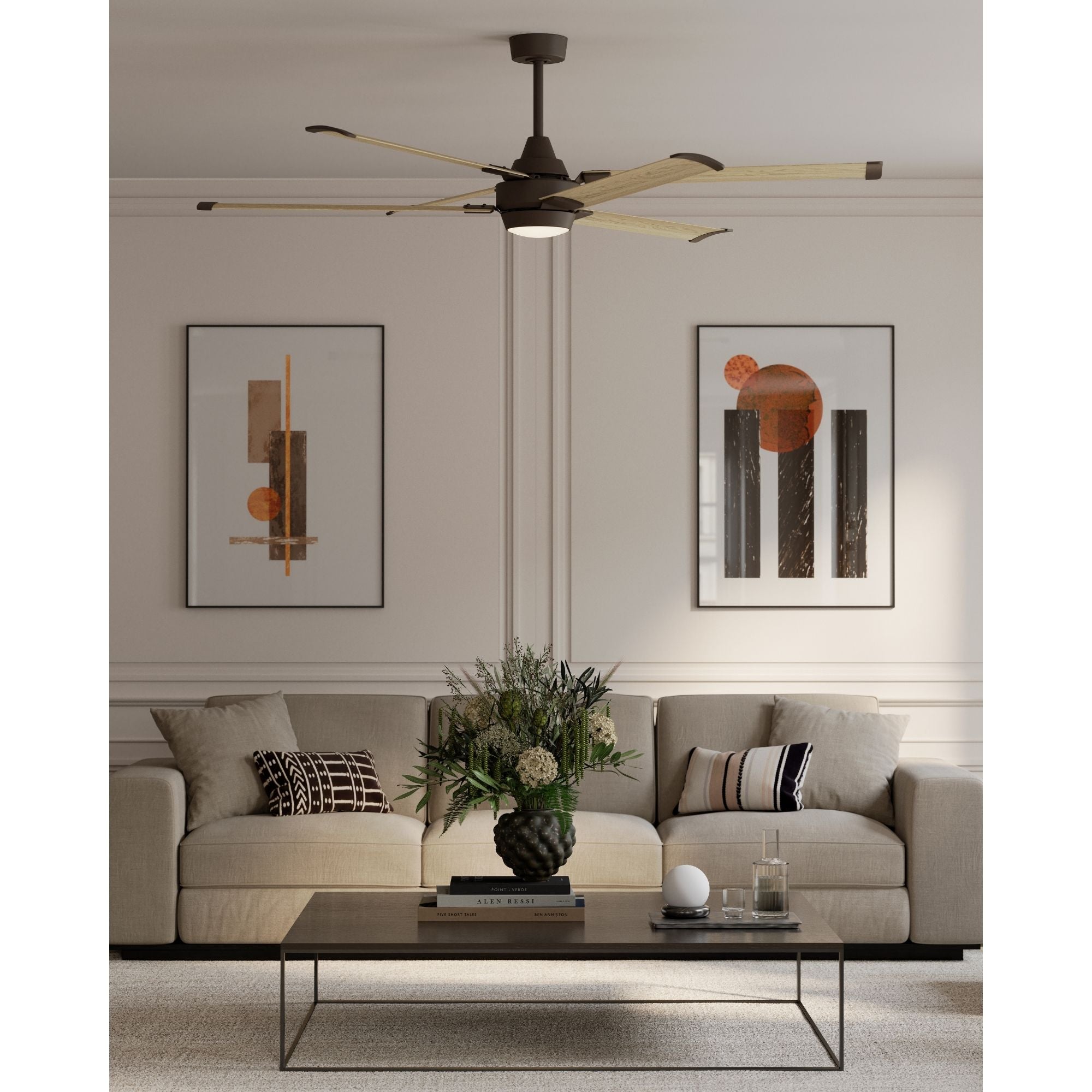 Minka Aire Soarin 72'' Smart Ceiling Fan with LED Light DC Motor Dark Bronze