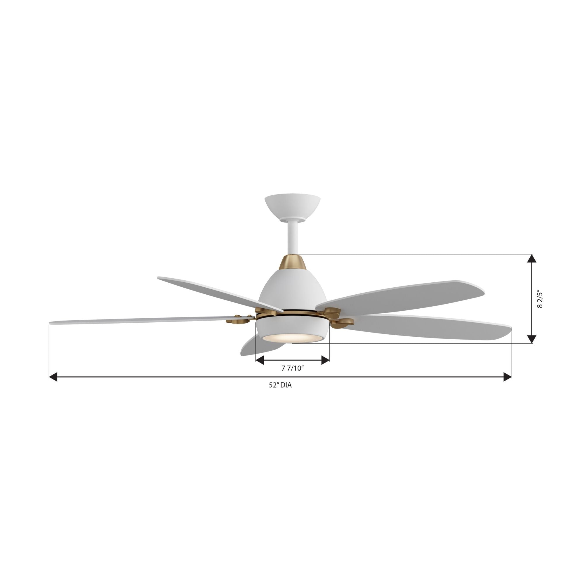 Minka Aire Soreno 52'' Ceiling Fan with LED Light AC Motor Alabaster White