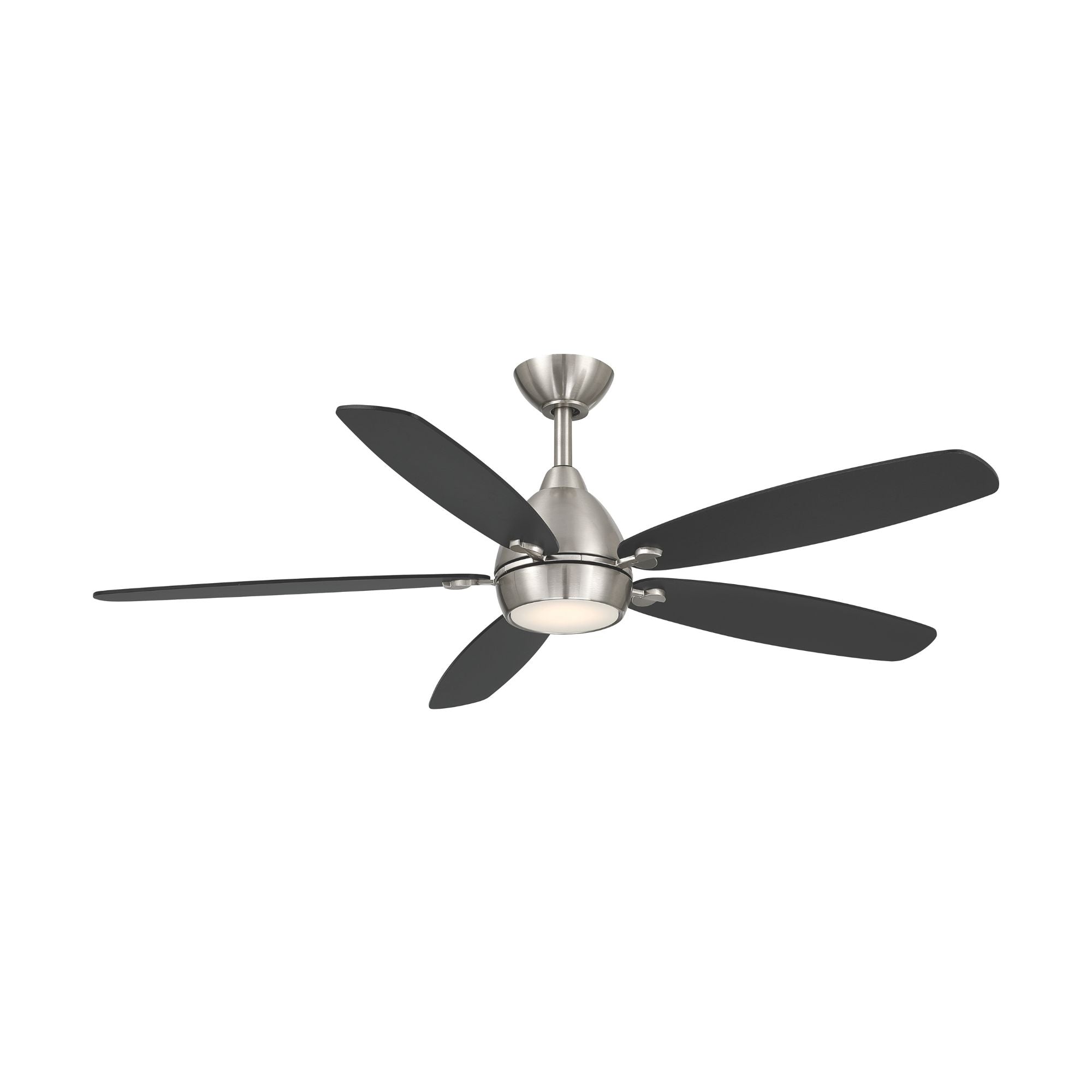 Minka Aire Soreno 52'' Ceiling Fan with LED Light AC Motor Brushed Nickel/Coal Black
