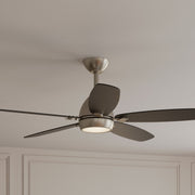 Minka Aire Soreno 52'' Ceiling Fan with LED Light AC Motor Brushed Nickel/Coal Black