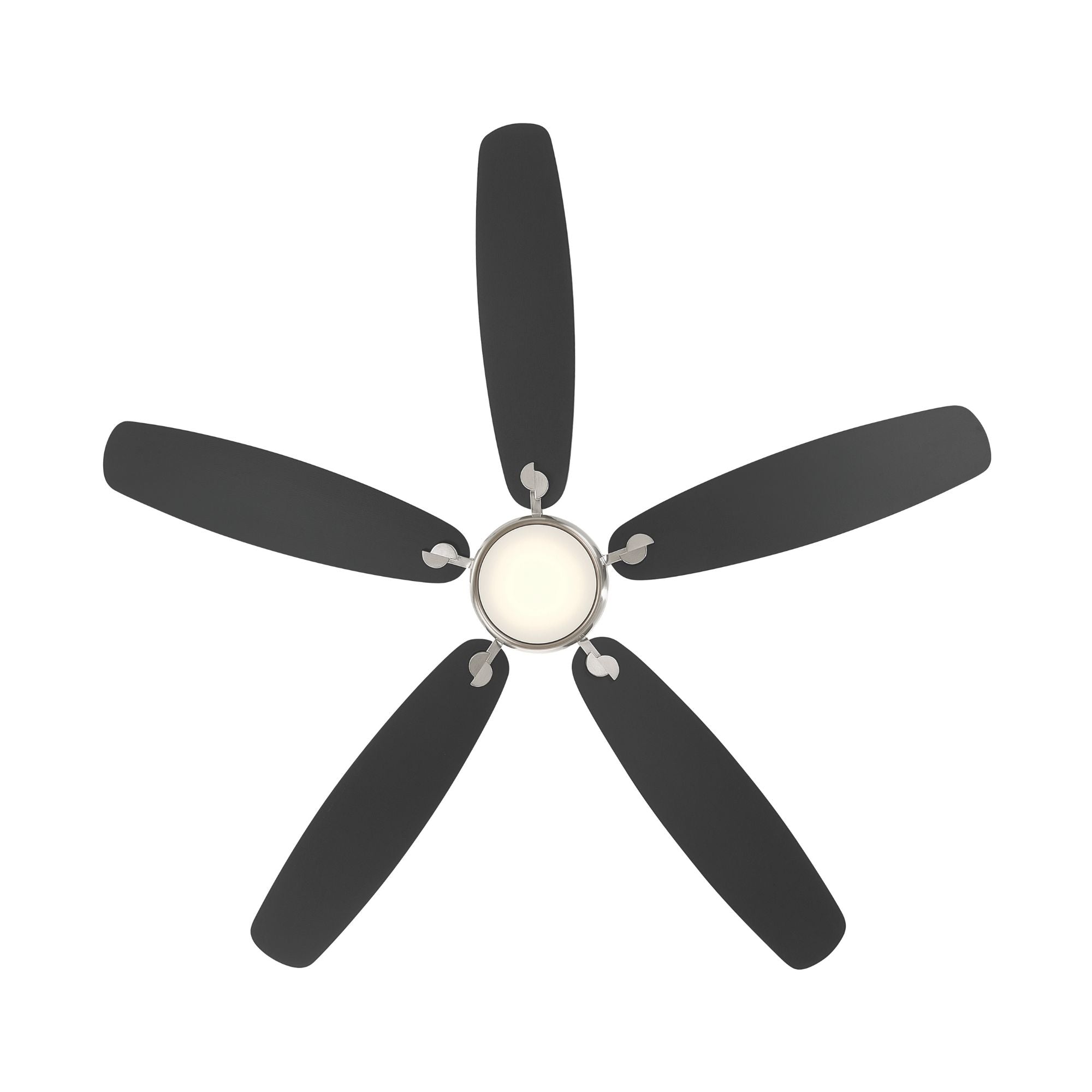 Minka Aire Soreno 52'' Ceiling Fan with LED Light AC Motor Brushed Nickel/Coal Black