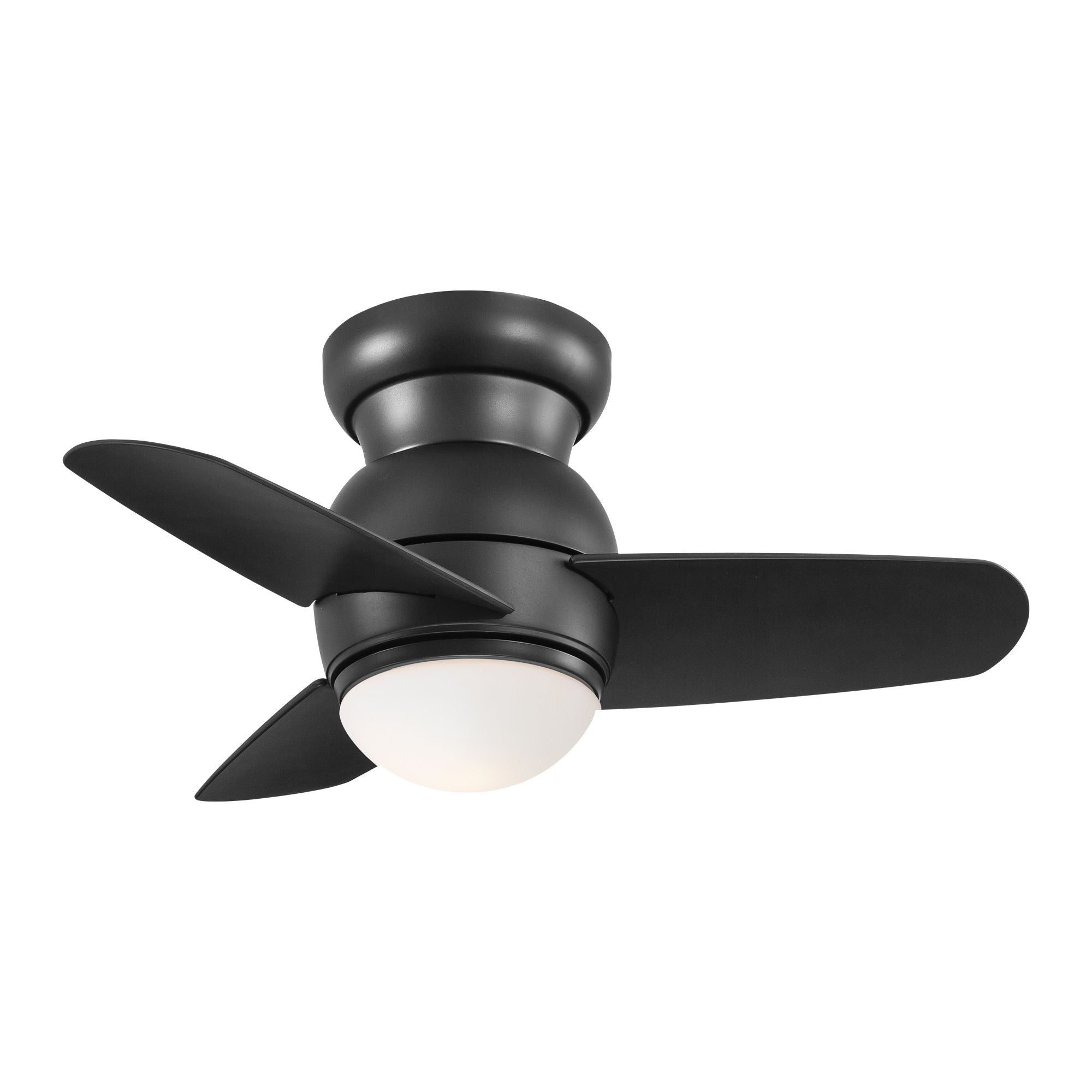 Spacesaver LED 26" Black Coal Hugger Ceiling Fan with Wall Control - Bees Lighting