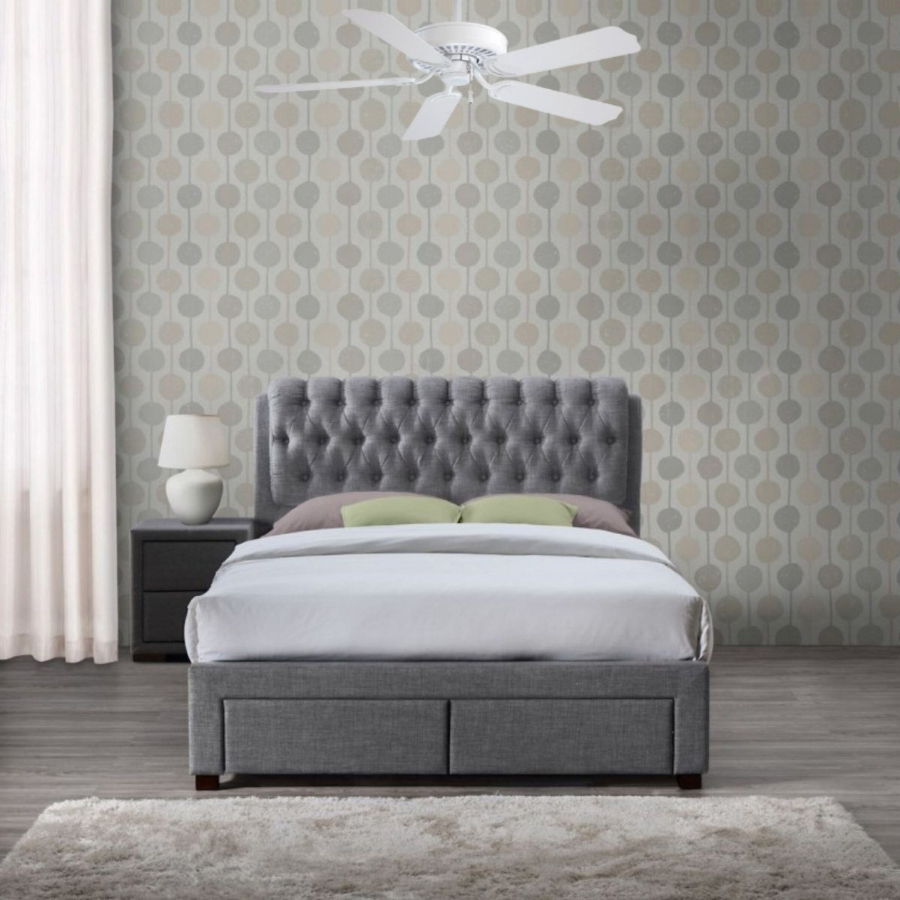 Sundance 52" White Outdoor Ceiling Fan with Pull Chain