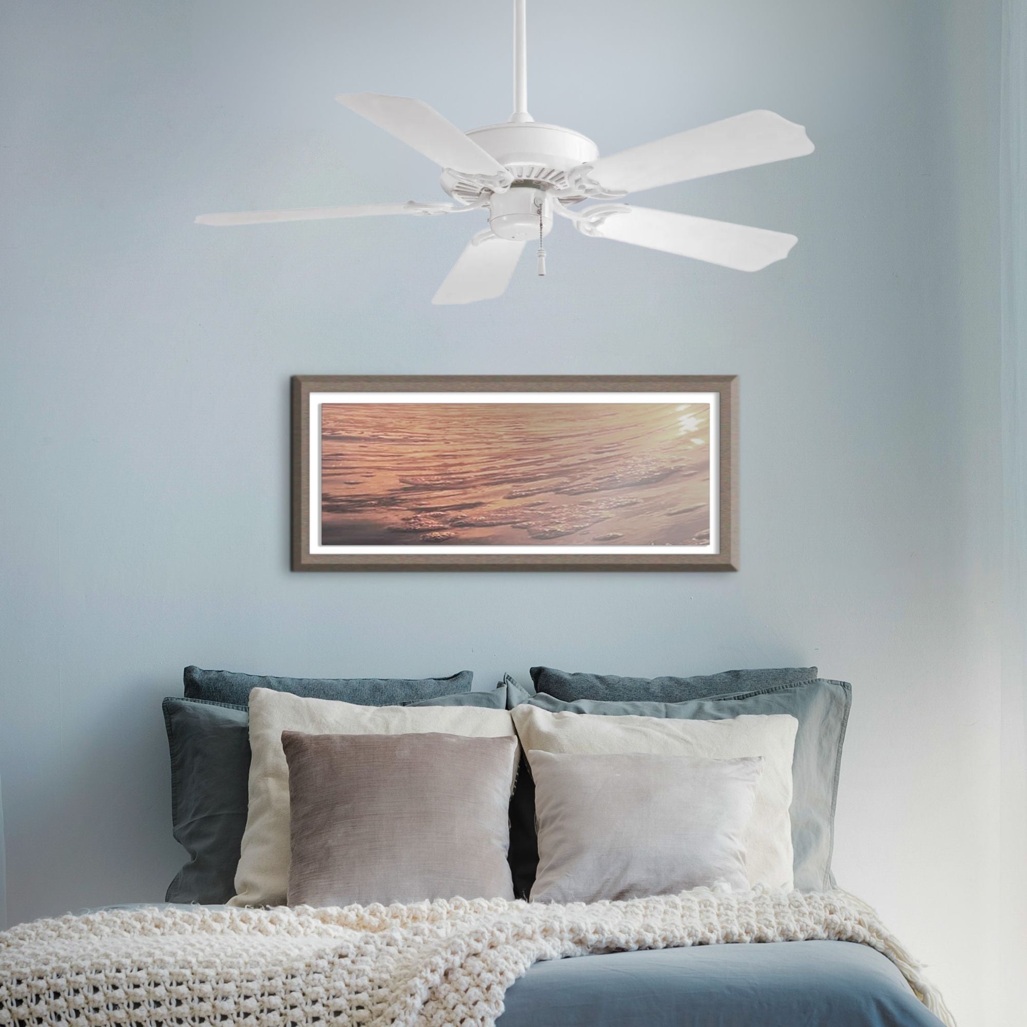 Sundance 42" White Outdoor Ceiling Fan with Pull Chain