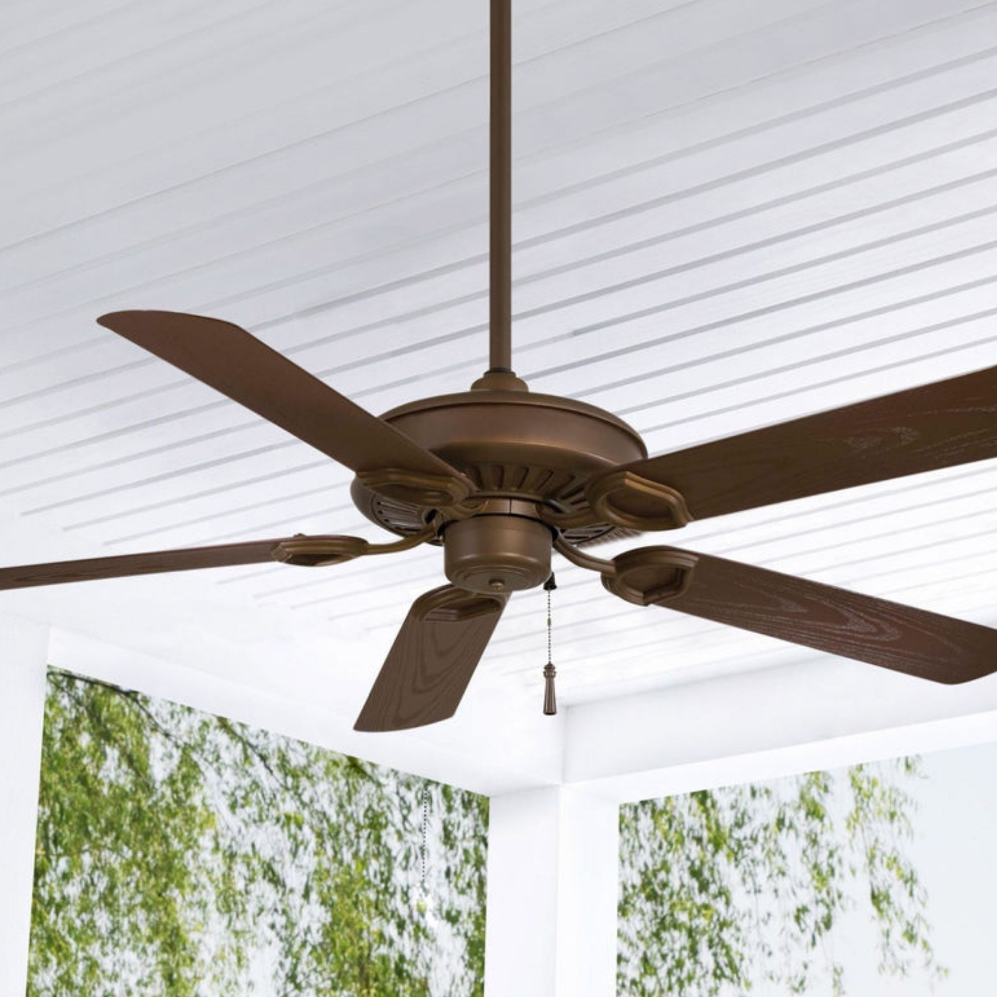 Minka Aire - Sundowner 54" Bronze Wet Rated Ceiling Fan with Pull Chain | Bees Lighting